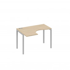 Стол левый "Классика" эргономичный на металлокаркасе DUE дуб скандинавский / металлокаркас серый А4 С2 031 ДК