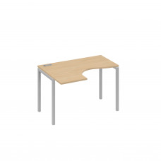 Стол левый "Классика" эргономичный на металлокаркасе DUE натуральный дуб / металлокаркас серый А4 С2 031 НД