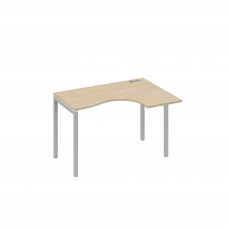 Стол "Классика" на металлокаркасе DUE эргономичный правый дуб скандинавский / металлокаркас серый А4 С2 032 ДК