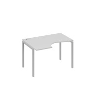 Стол на металлокаркасе DUE левый "Классика" эргономичный серый / металлокаркас серый А4 С2 041 СЕ