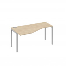 Стол эргономичный левый "Техно"на металлокаркасе DUE дуб скандинавский / металлокаркас серый А4 С2 055 ДК