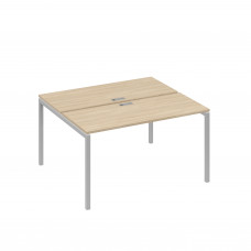 Рабочая станция на опорах DUE (2х140) дуб скандинавский / металлокаркас серый А4 С2 171 ДК