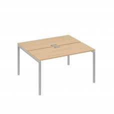 Рабочая станция на опорах DUE (2х140) натуральный дуб / металлокаркас серый А4 С2 171 НД