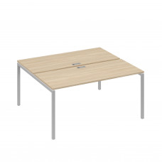 Станция офисная на каркасе DUE (2х160) дуб скандинавский / металлокаркас серый А4 С2 175 ДК