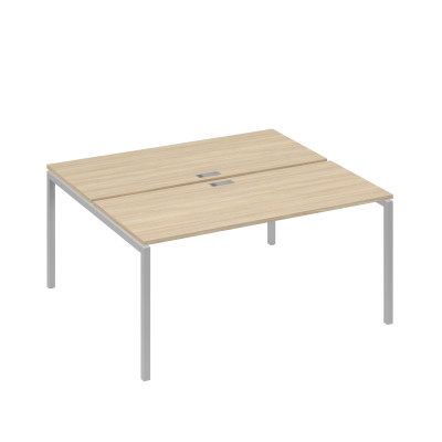 Станция офисная на каркасе DUE (2х160) дуб скандинавский / металлокаркас серый А4 С2 175 ДК