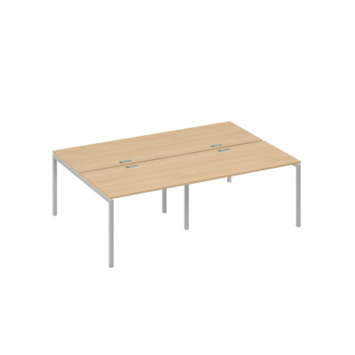 Рабочая станция (4х120) на металлокаркасе DUE натуральный дуб / металлокаркас серый А4 С2 176-2 НД