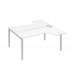 Рабочая станция каркас DUE (2х160) столы Классика белый премиум / металлокаркас серый А4 С2 182 БП