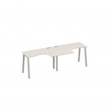 Рабочая станция эргономичная Классика каркас TRE (2х120) дуб / металлокаркас серый А4 С3 031-2 ДШ