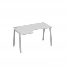 Стол левый "Классика" на металлокаркасе TRE эргономичный серый / металлокаркас серый А4 С3 043 СЕ