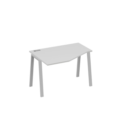Стол на металлокаркасе TRE эргономичный левый "Техно" серый / металлокаркас серый А4 С3 051 СЕ