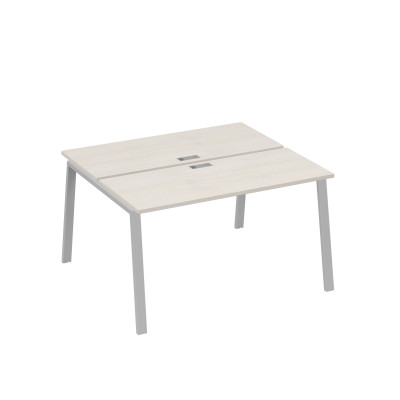 Станция 2х140 с опорами TRE офисная дуб / металлокаркас серый А4 С3 171 ДШ