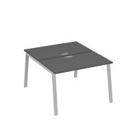 Рабочая станция 2х120 с металлокаркасом TRE антрацит премиум / металлокаркас серый А4 С3 173 АР