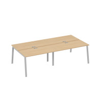 Рабочая станция с каркасе TRE 4х140 натуральный дуб / металлокаркас серый А4 С3 174-2 НД
