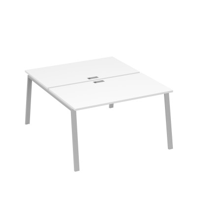 Рабочая станция каркас TRE 2х140 офисная белый премиум / металлокаркас серый А4 С3 177 БП