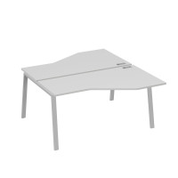 Рабочая станция каркас TRE столы (2х160) эргономичные Техно серый / металлокаркас серый А4 С3 188 СЕ