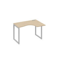 Стол 120 эргономичный правый Классика каркас QUATTRO дуб скандинавский / металлокаркас серый А4 С4 032 ДК