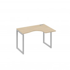 Стол 120 эргономичный правый Классика каркас QUATTRO дуб скандинавский / металлокаркас серый А4 С4 032 ДК