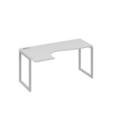 Стол эргономичный "Классика" на металлокаркасе QUATTRO левый серый / металлокаркас серый А4 С4 035 СЕ