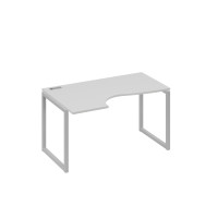 Стол "Классика" левый на металлокаркасе QUATTRO эргономичный серый / металлокаркас серый А4 С4 043 СЕ