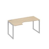 Стол эргономичный левый "Классика" на металлокаркасе QUATTRO дуб скандинавский / металлокаркас серый А4 С4 045 ДК