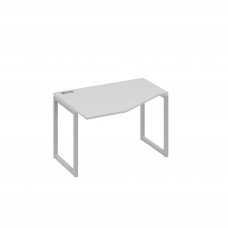Стол "Техно" на металлокаркасе QUATTRO эргономичный левый серый / металлокаркас серый А4 С4 051 СЕ
