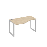 Стол левый "Техно" эргономичный на металлокаркасе QUATTRO дуб скандинавский / металлокаркас серый А4 С4 053 ДК