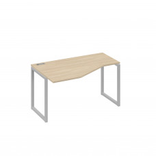 Стол левый "Техно" эргономичный на металлокаркасе QUATTRO дуб скандинавский / металлокаркас серый А4 С4 053 ДК