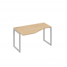 Стол левый "Техно" эргономичный на металлокаркасе QUATTRO натуральный дуб / металлокаркас серый А4 С4 053 НД
