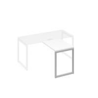 Брифинг-приставка опоры QUATTRO белый премиум / металлокаркас серый А4 С4 071 БП