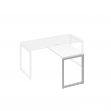 Брифинг-приставка опоры QUATTRO белый премиум / металлокаркас серый А4 С4 071 БП