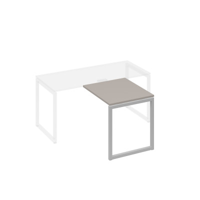 Брифинг-приставка каркасе QUATTRO металлический мокко премиум / металлокаркас серый А4 С4 073 МП