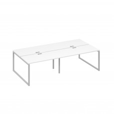 Станция (4х140) на металлокаркасе QUATTRO рабочая белый премиум / металлокаркас серый А4 С4 174-2 БП