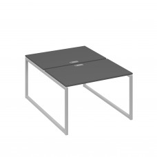 Станция офисная (2х120) на металлокаркасе QUATTRO антрацит премиум / металлокаркас серый А4 С4 176 АР