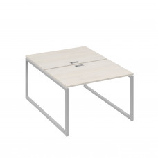 Станция офисная (2х120) на металлокаркасе QUATTRO дуб / металлокаркас серый А4 С4 176 ДШ