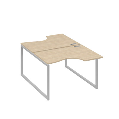 Рабочая станция столы Классика QUATTRO (2х120) дуб скандинавский / металлокаркас серый А4 С4 183 ДК