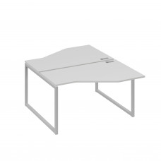 Рабочая станция со столами (2х140) Техно на каркасе QUATTRO серый / металлокаркас серый А4 С4 187 СЕ
