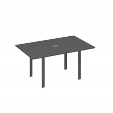 Стол 160 на металлокаркасе UNO переговорный антрацит премиум / металлокаркас антрацит А4 А1 121 АР