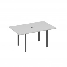 Стол 160 на металлокаркасе UNO переговорный серый / металлокаркас антрацит А4 А1 121 СЕ