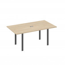 Стол 180 на металлокаркасе UNO для переговоров дуб скандинавский / металлокаркас антрацит А4 А1 122 ДК