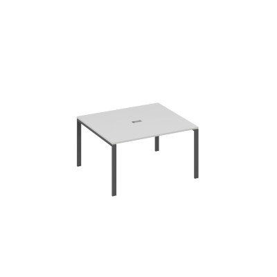 Стол 140 переговорный с металлокаркасом UNO серый / металлокаркас антрацит А4 А1 132 СЕ