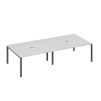 Стол 320x144 опоры UNO в переговорную серый / металлокаркас антрацит А4 А1 136-2 СЕ