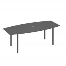 Стол для переговоров 220 с каркасом DUE антрацит премиум / металлокаркас антрацит А4 А2 114 АР