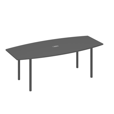 Стол для переговоров 220 с каркасом DUE антрацит премиум / металлокаркас антрацит А4 А2 114 АР