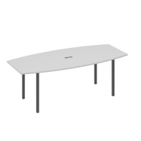 Стол для переговоров 220 с каркасом DUE серый / металлокаркас антрацит А4 А2 114 СЕ