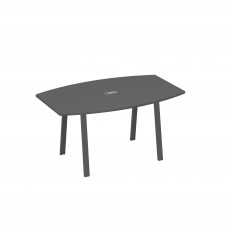 Стол 160 переговорный на ножках TRE антрацит премиум / металлокаркас антрацит А4 А3 111 АР