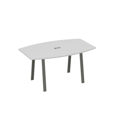 Стол 160 переговорный на ножках TRE серый / металлокаркас антрацит А4 А3 111 СЕ