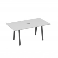 Стол 180 с металлокаркасом TRE для переговоров серый / металлокаркас антрацит А4 А3 122 СЕ