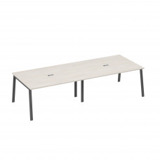 Стол 320x124 с металлокаркасом TRE для переговоров дуб / металлокаркас антрацит А4 А3 133-2 ДШ