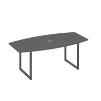 Стол переговорный 200 с металлокаркасом QUATTRO антрацит премиум / металлокаркас антрацит А4 А4 113 АР