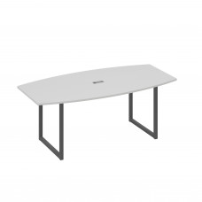 Стол переговорный 200 с металлокаркасом QUATTRO серый / металлокаркас антрацит А4 А4 113 СЕ